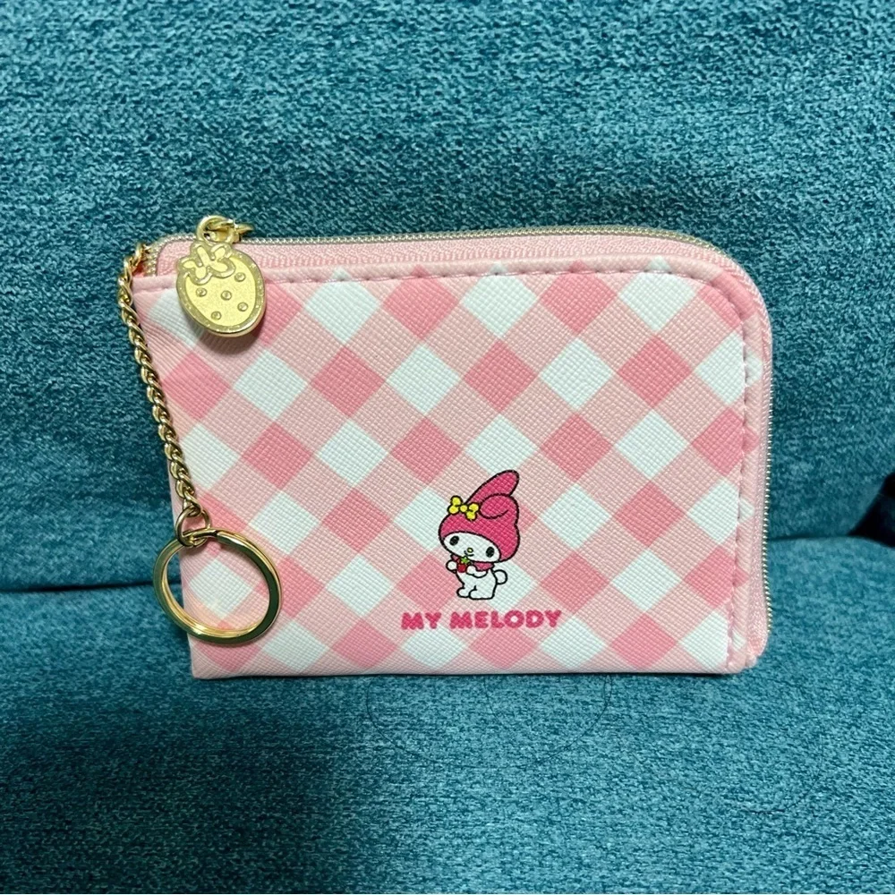 My Melody Sanrio Pink/White Leather Credit Cards Purse/Case